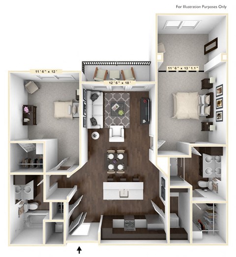 B1 Flex With Dimensions at Avant & Avant II, Carmel, Indiana